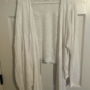 Torrid White Drape Knit Cardigan Size 5